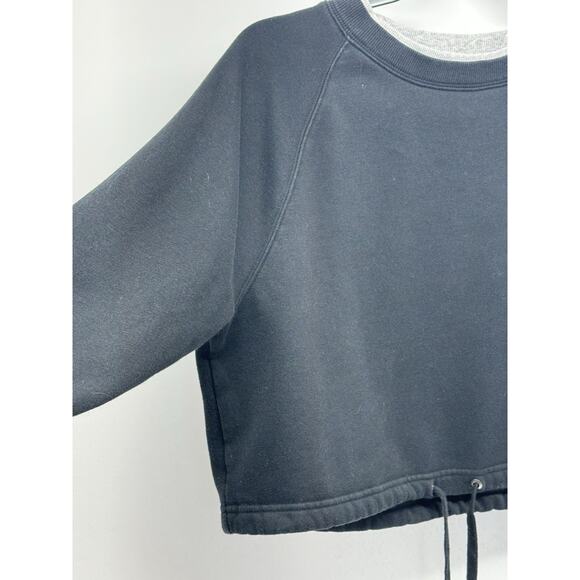 Champion Women’s Black Crop Cropped Sweatshirt Size XS Pullover Drawstring Hem - Picture 8 of 8